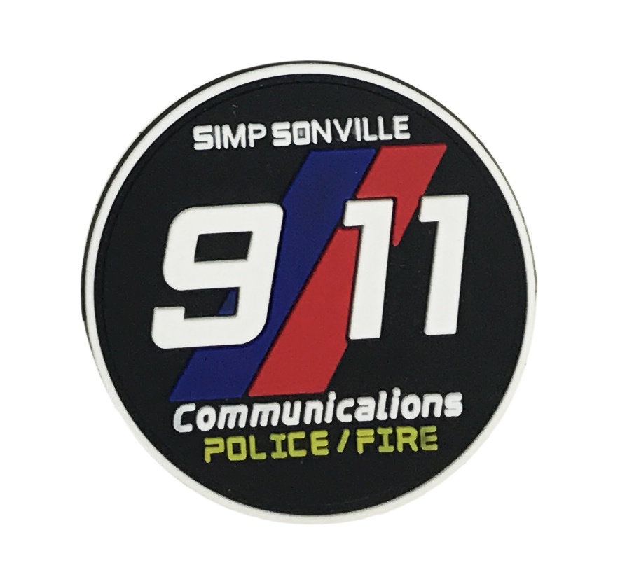 Лейба резиновая 911 Simpsonville, 5см, черный, белый, синий, красный, зеленый, шт. Лейба Резина