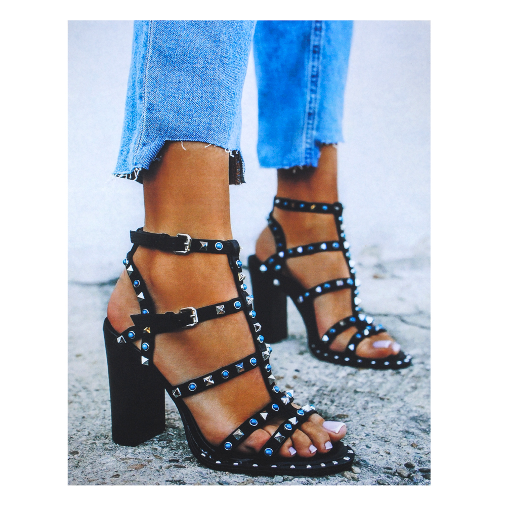 Термоаппликация Босоножки, 24,5*19см, черный, синий, серый, шт. Термопереводки Резиновые, Термопленка