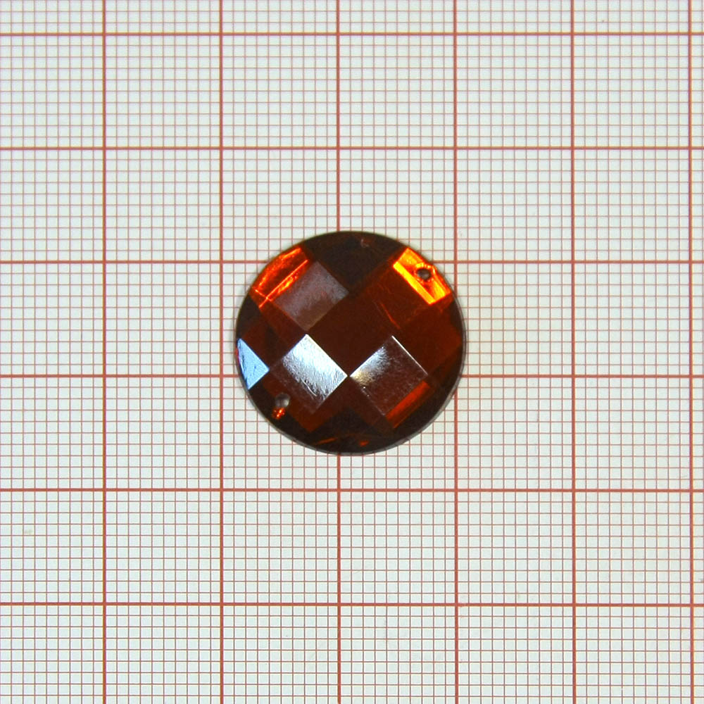 Стразы Д пришивн. круг 20мм темн-красн 17, 1тыс.шт. Стразы пришивные