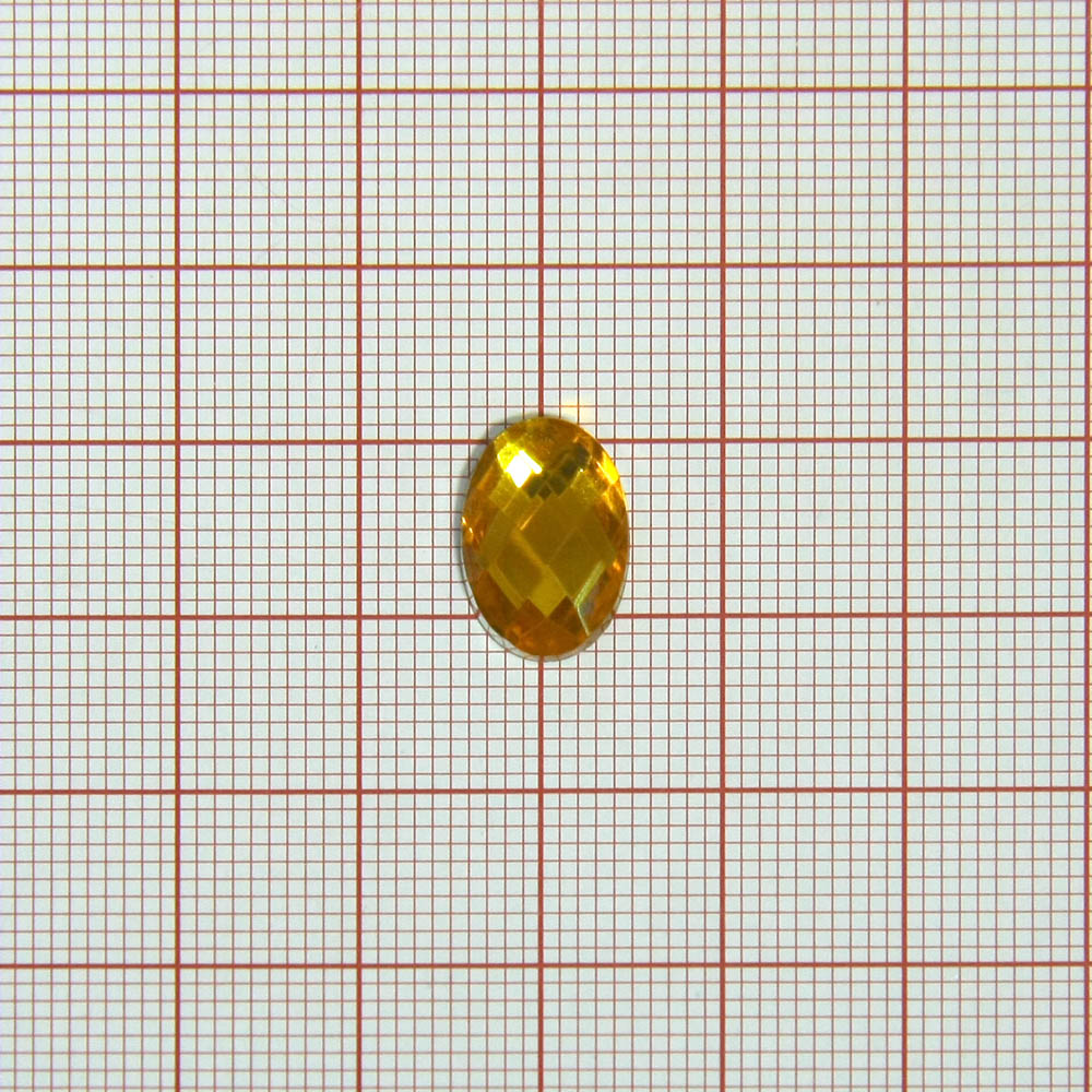 Стразы Д на клей, овал 10*14мм золотой 16, 1тыс.шт. Стразы на клей