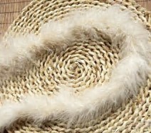 Перья Боа, 2м, кремовый, шт. Перья