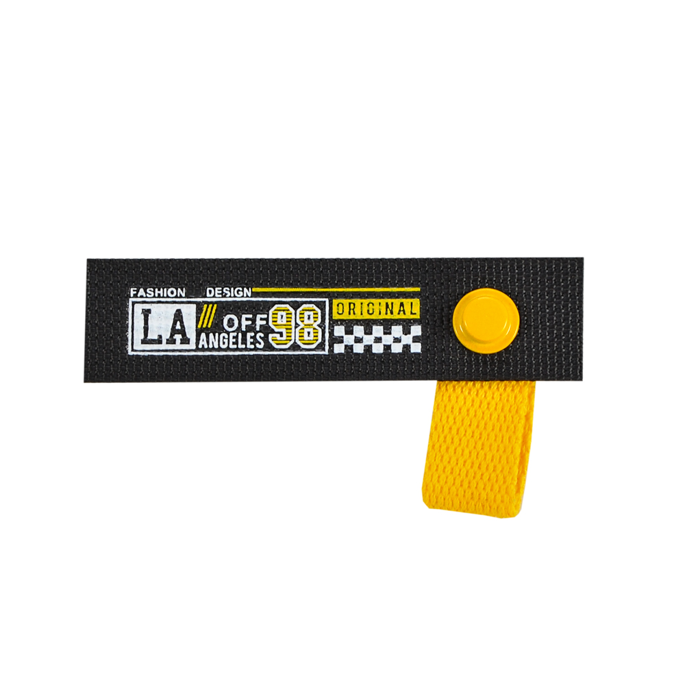 Лейба тканевая с хольнитеном LA, 2*84см, черный, желтый, белый,  шт. Лейба Ткань