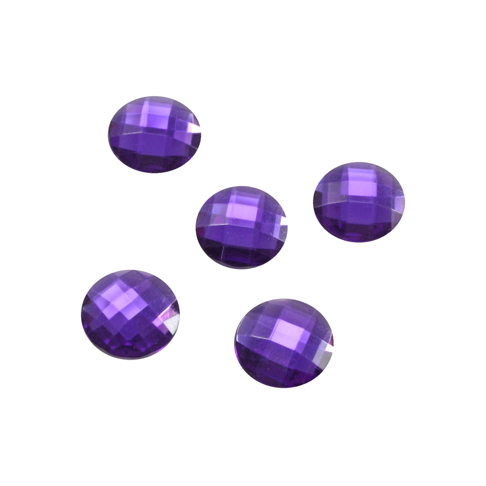 Стразы Д на клей, круг 16мм темн-сирень 5, 1тыс.шт. Стразы на клей