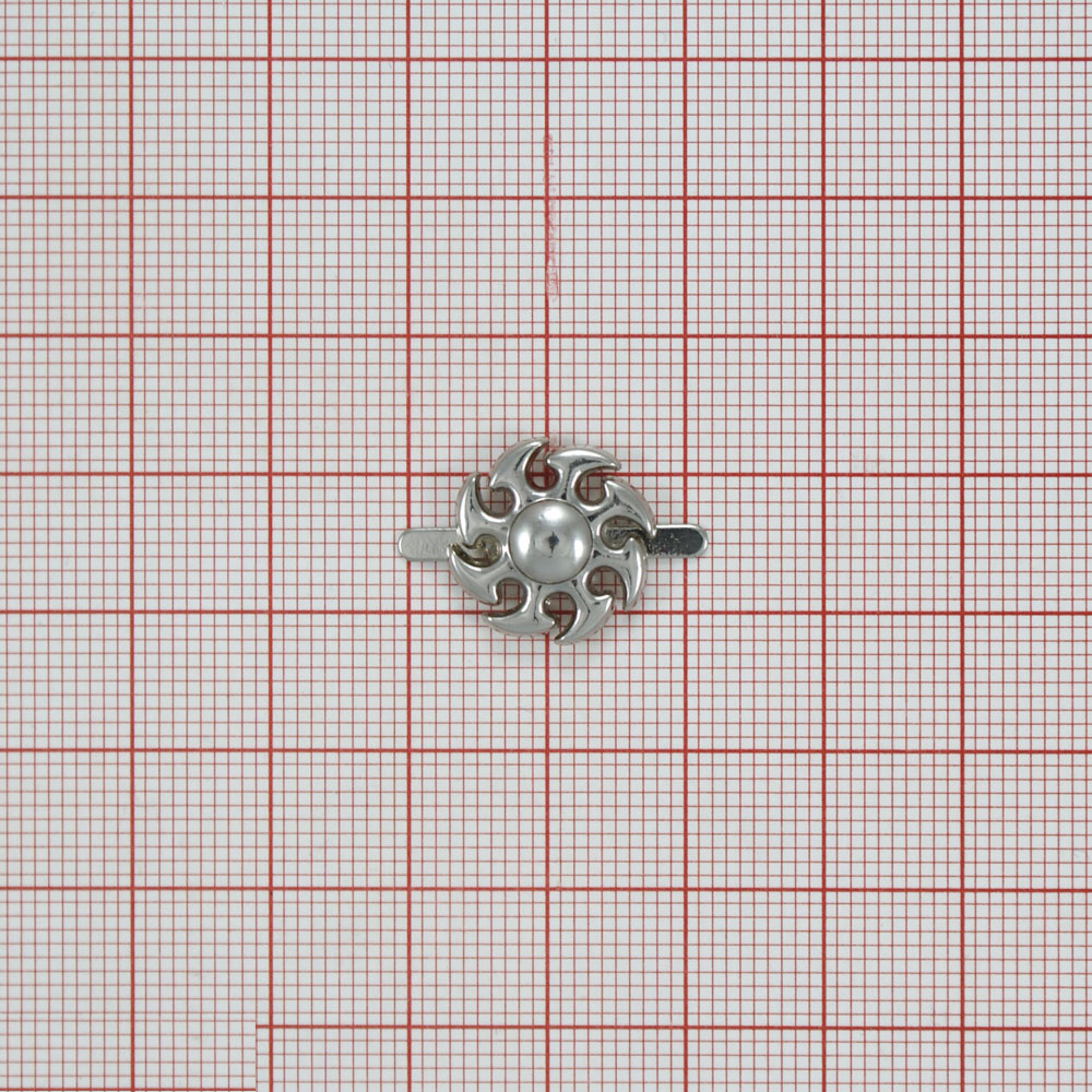 Краб металлический Сюрикен 1,5*1,5см nikel, шт. Крабы Металл Геометрия
