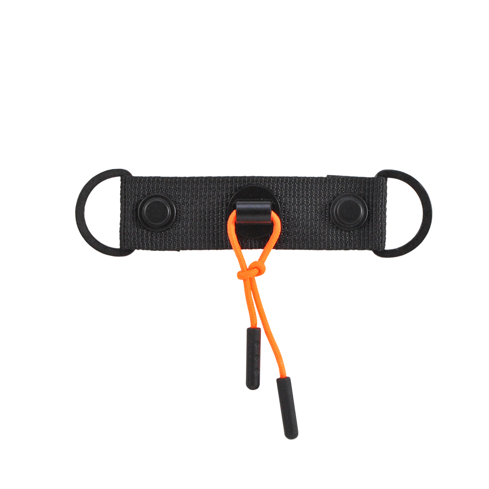 Перетяжка тканевая со  шнурком, 2,5*10см, черный, оранжевый, шт. Перетяжка ткань