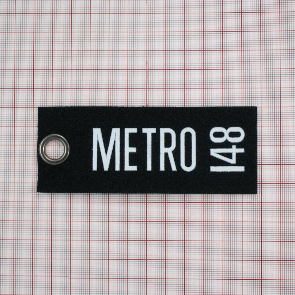 Лейба войлок, резина METRO 4.5*11.5см черный, белый, блочка. Лейба Войлок, Ворс
