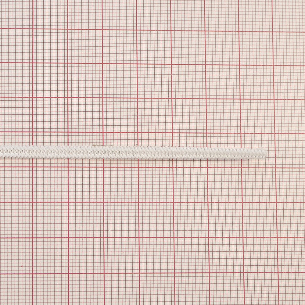 Резинка вязаная 3мм белая /Турция/, 100м. Резинка