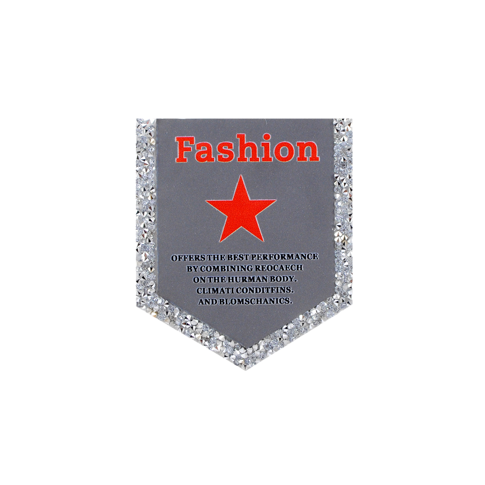 Аппликация клеевая, стразы гречка Карман Fashion Звезда, 8,5*10см, белый, черный, красный, серый, шт. Аппликации клеевые Стразы
