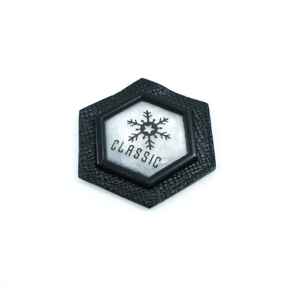 Лейба п/у и наполнитель Снежинка 5,5*6см черный, белый. Лейба Кожзам