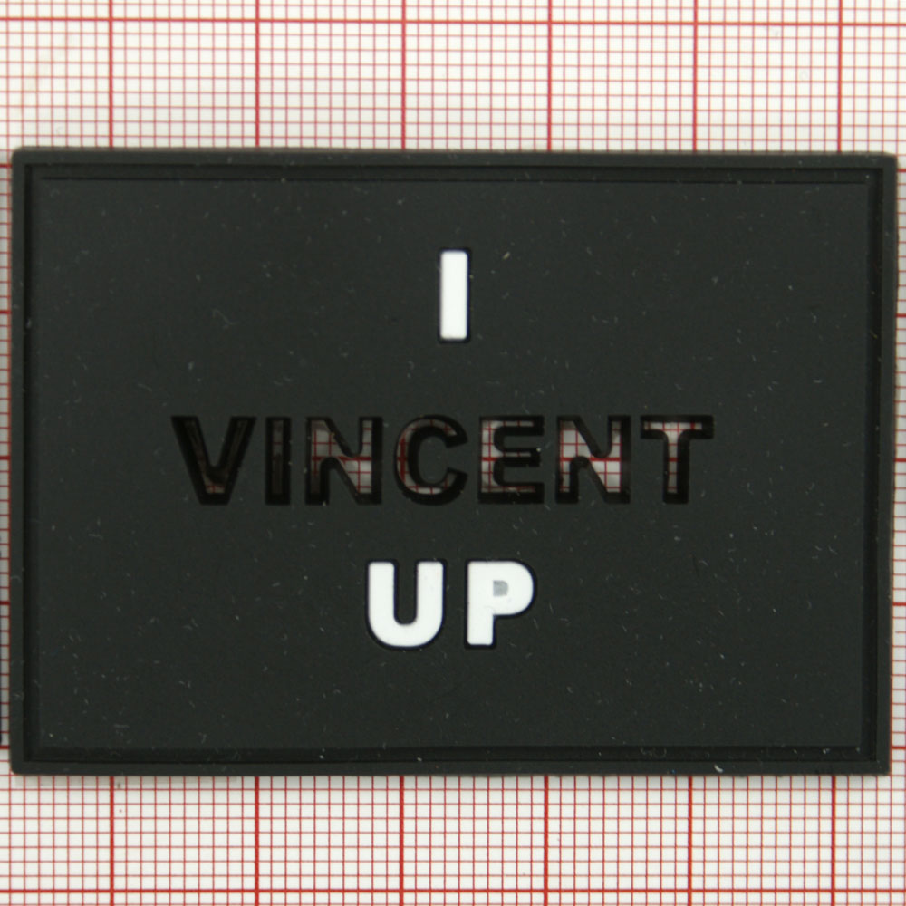 Лейба рез. I vincent up прямоуг. 6*4,3см черн., бел., шт. Лейба Резина