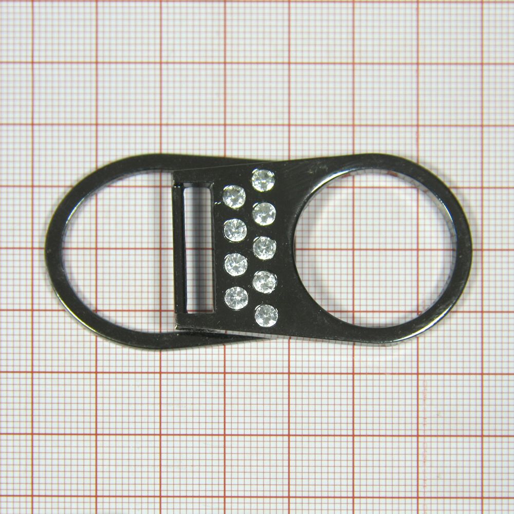 Перетяжка метал 55*32мм BLACK NIKEL /d=25мм/ . Перетяжка металл