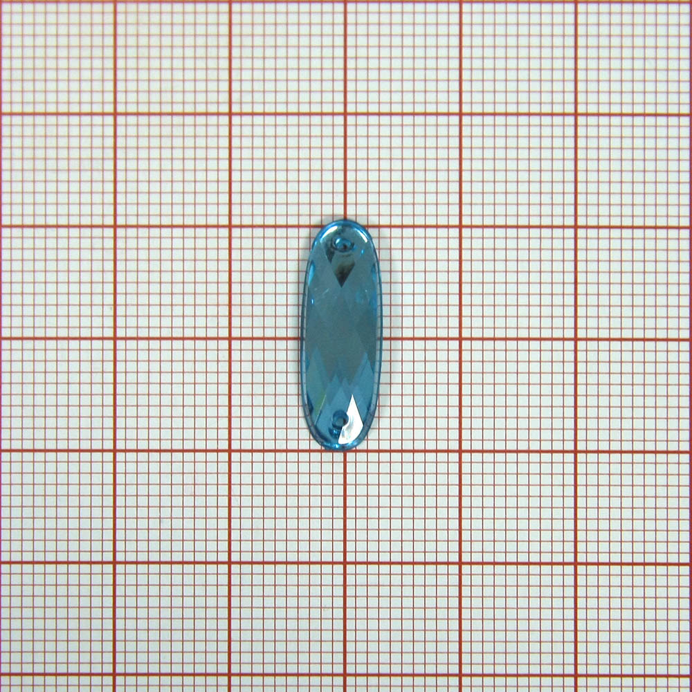 Стразы Д пришивн. овал 7*21мм ярко-голубой 28, 1тыс.шт. Стразы пришивные