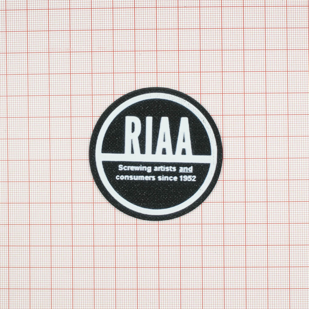 Лейба клеенка блестящая RIAA круглая 5,7см черно-серая, шт. Лейба резиновая, клеенка