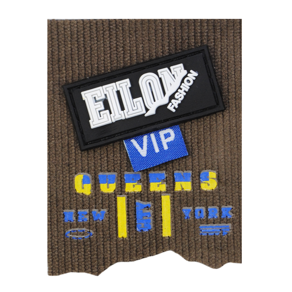 Лейба ткань и резина Eilon 5,5*7см, бел., чёрн., син., кор., шт. Лейба Ткань