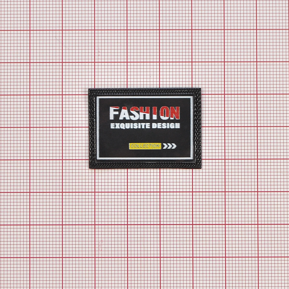Лейба резиновая  FASHION 3,5*2.5см, черный, белый, желтый, красный, желтый, шт. Лейба Резина