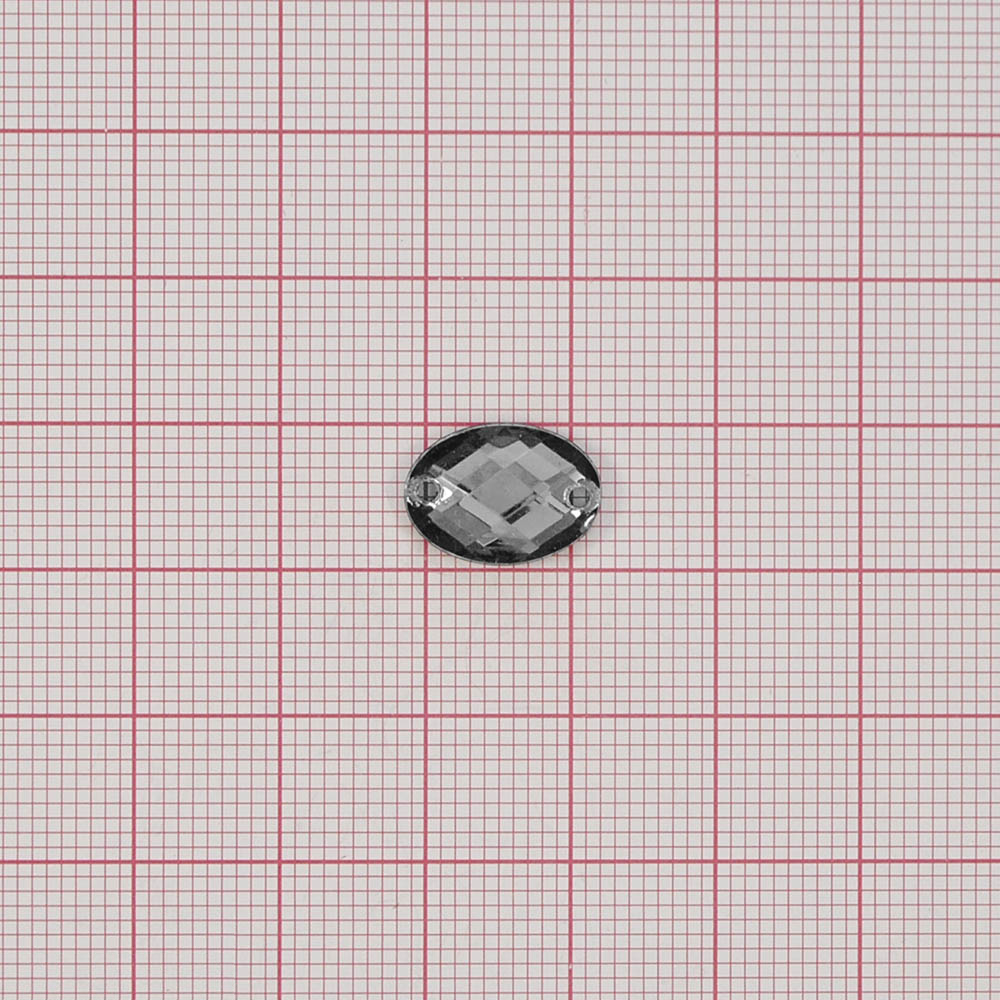 Стразы Д пришивн. овал 10*14мм серый 6, 1тыс.шт. Стразы пришивные