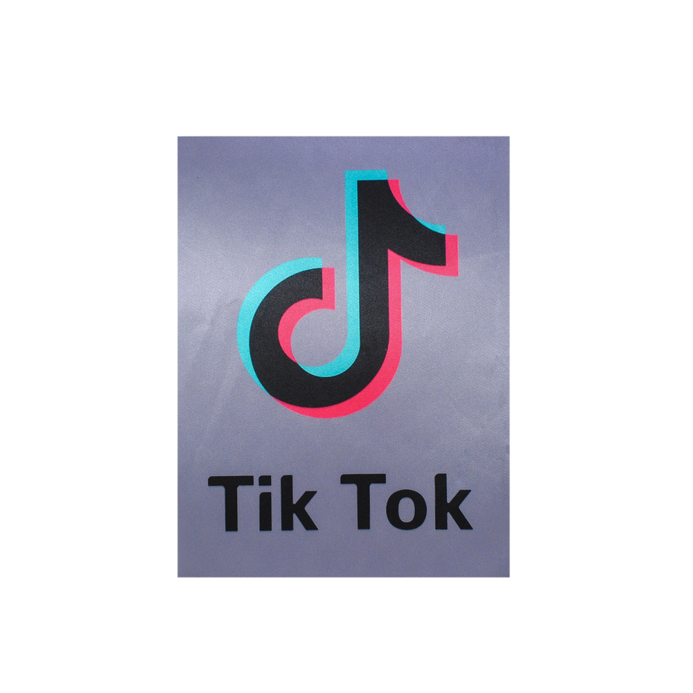 Аппликация пришивная TikTok лого 19*24см, разноцветный, шт. Аппликации Пришивные Постер