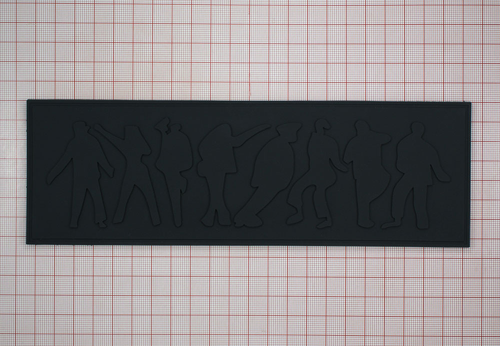 Лейба резиновая Силуэты 22,8*7,5см черный. Лейба Резина