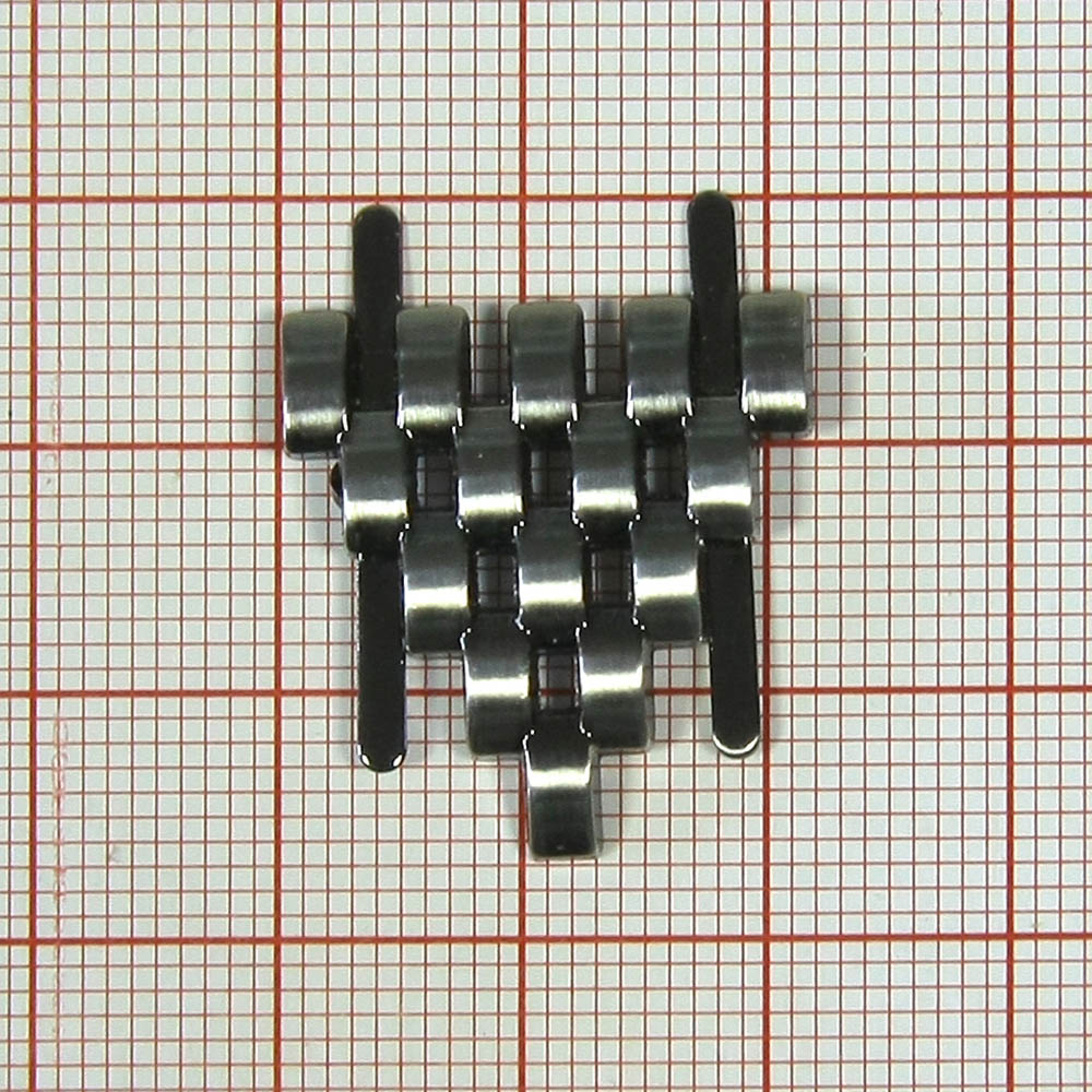 Краб металлический Пирамидка 22*23мм brush BLACK NIKEL, шт. Крабы Металл Геометрия