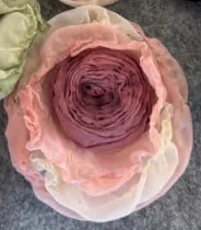 Аппликация тканевая пришивная Цветок, розовый, красный, шт. Аппликации Пришивные Цветы Банты