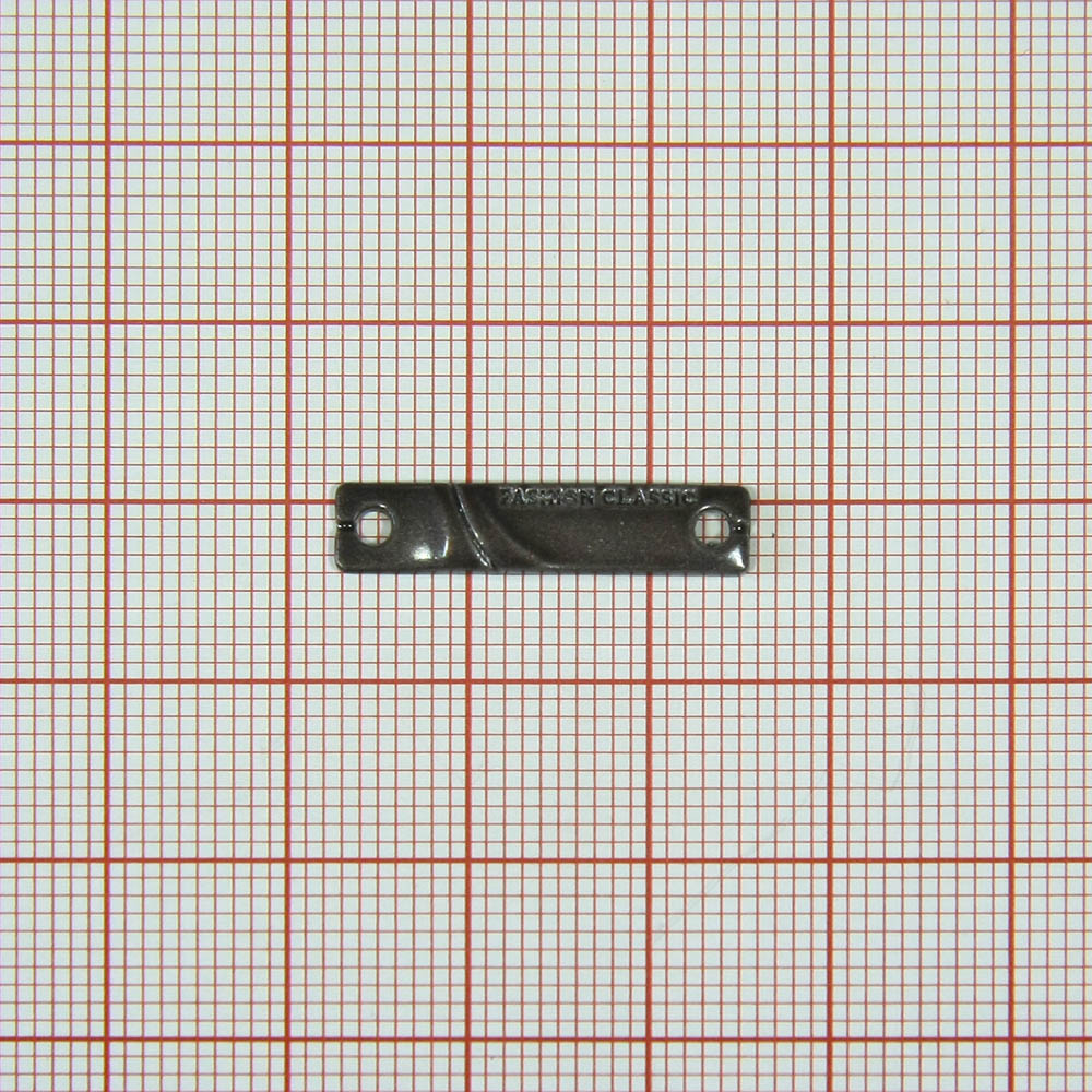 Лейба металл Fashion classic Ножны 23*5мм пришивная, коричневый. Лейба Металл