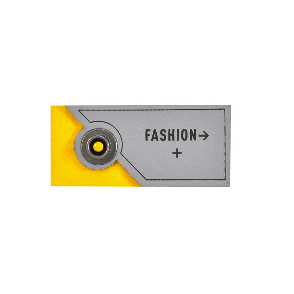 Лейба светоотражающая Go pro FASHION, 2.5*5,5см, черный, желтый, серебро, шт. Лейба Кожзам