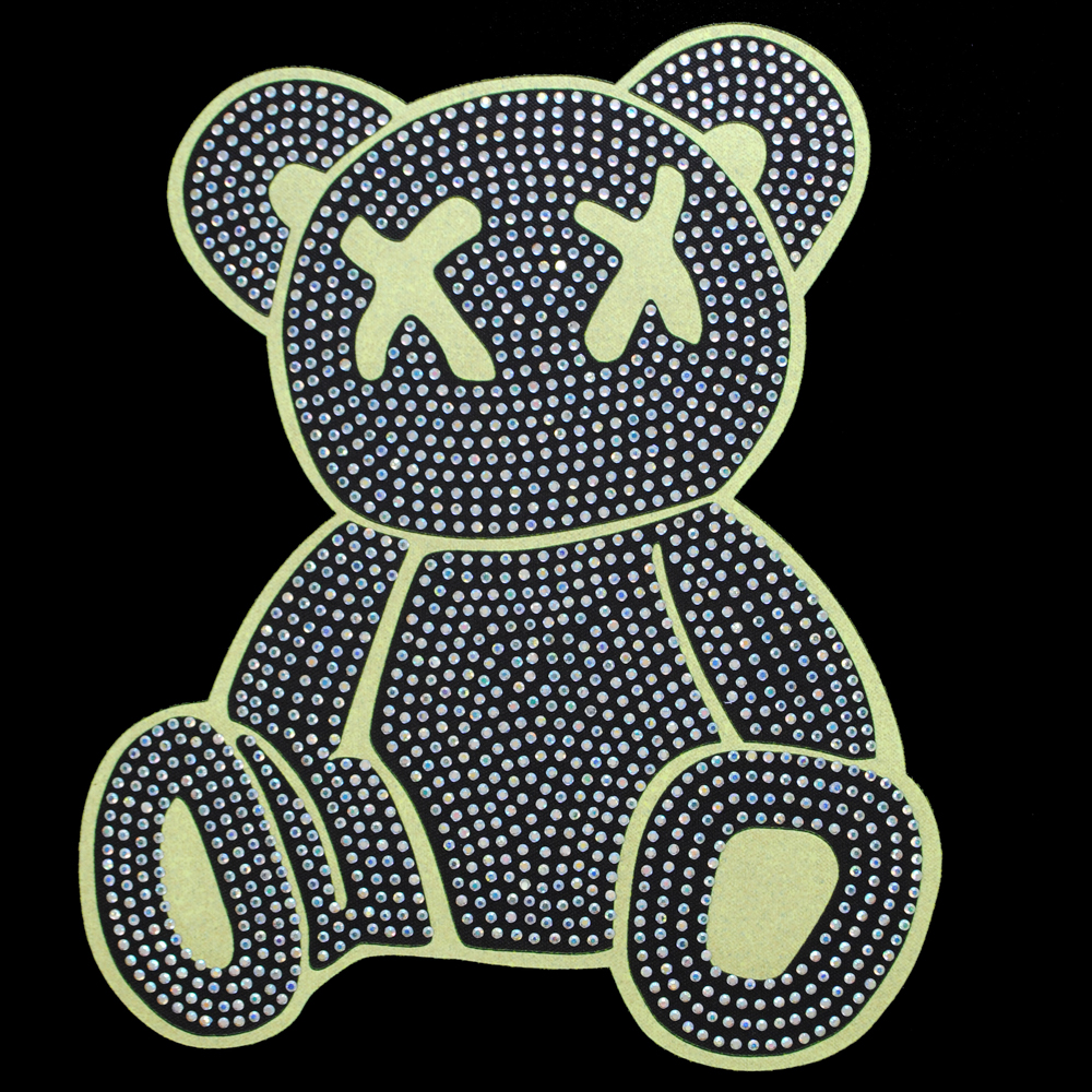 Аппликация композит, Медведь, 15,07*18,48см, DTF флуоресцент, SS6 хамелеон 62611, шт. Аппликация композит