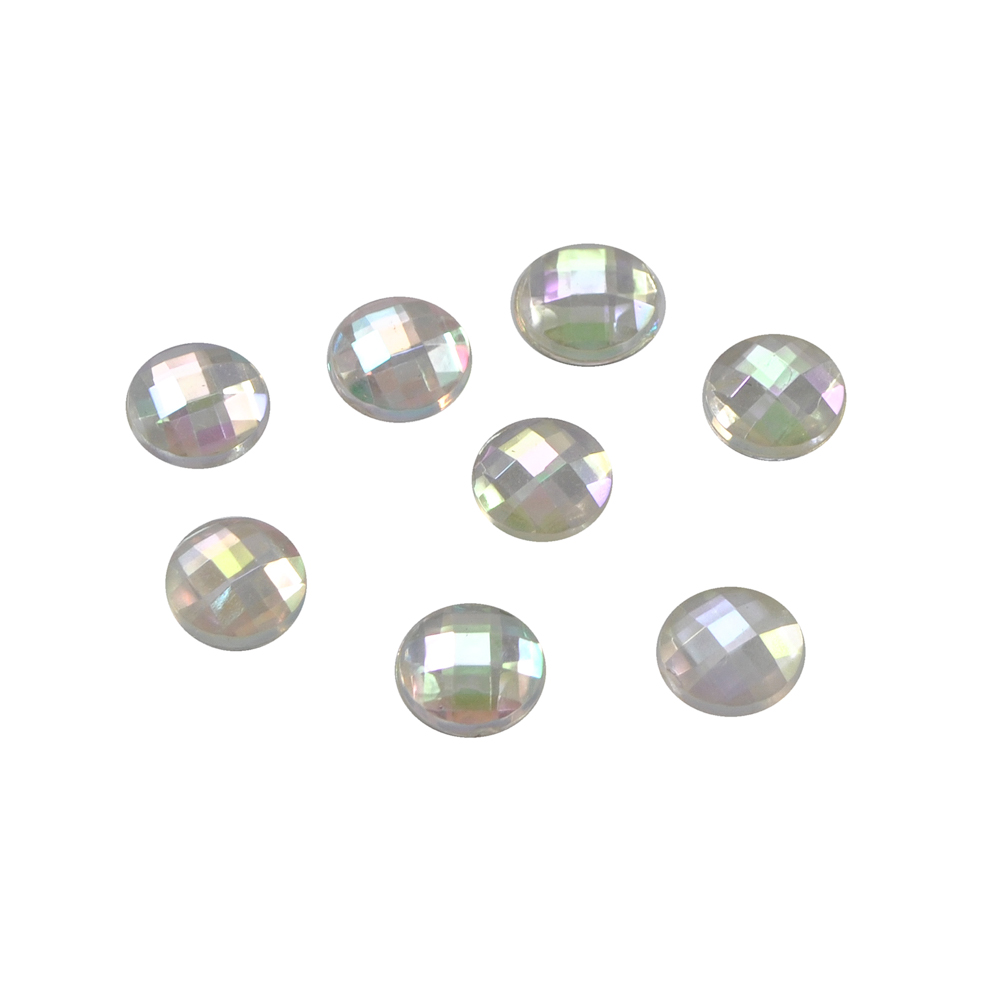 Стразы Д на клей, круг 10мм бел.хамелеон 38АВ, 1тыс.шт. Стразы на клей