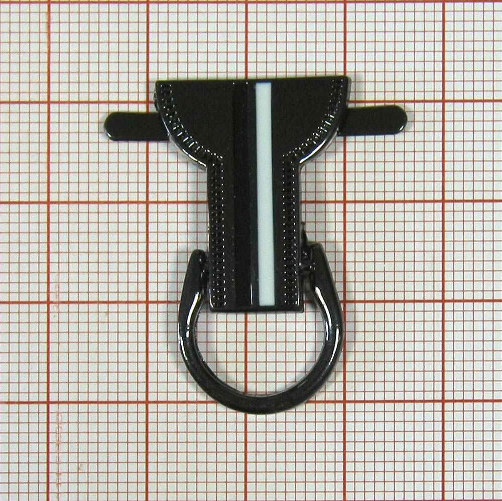 Краб металлический Петелька 3,3см BLACK NIKEL . Крабы Металл Геометрия