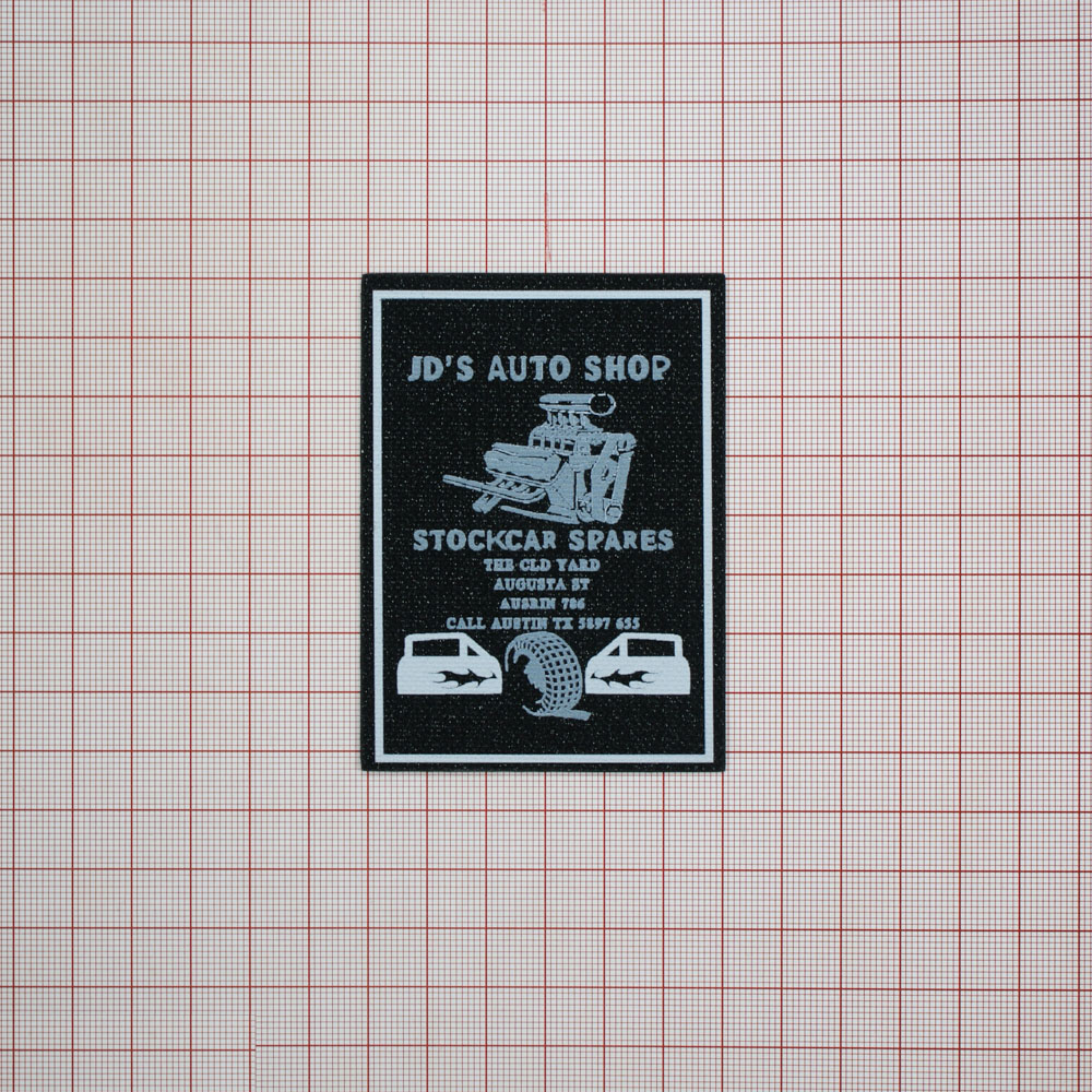 Лейба клеенка Stockcar spares блестящая 8.5*6.2см черный, белый, серый, шт.. Лейба Клеенка