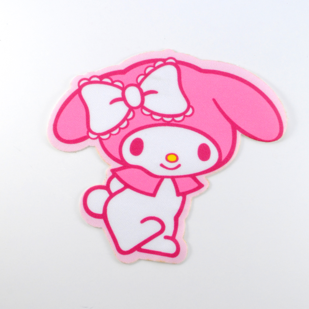 Аппликация клеевая Зайка с бантиком 10,5*11,3см/дайвинг/ шт. Аппликация клеевая