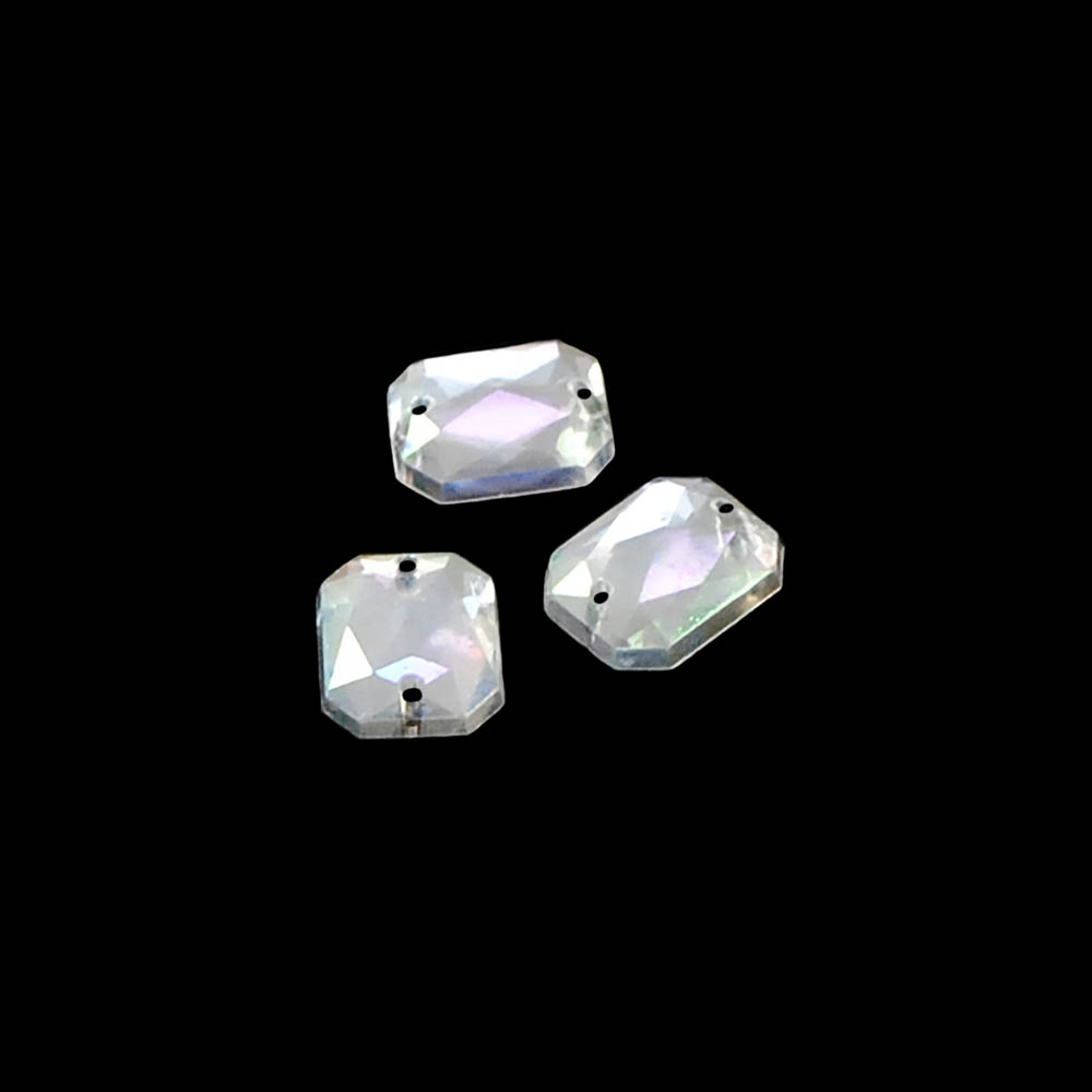 Стразы Д пришивн. многогран. 8*10мм бел.хамелеон 38AB, 1тыс.шт. Стразы пришивные