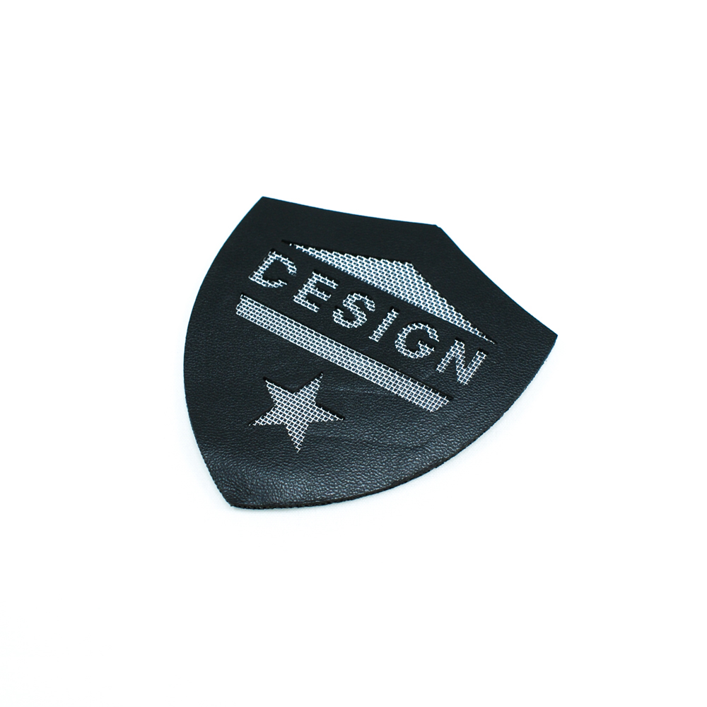 Лейба п/у, сетка DESIGN 6.5*7.5см черный, серебро. Лейба Кожзам