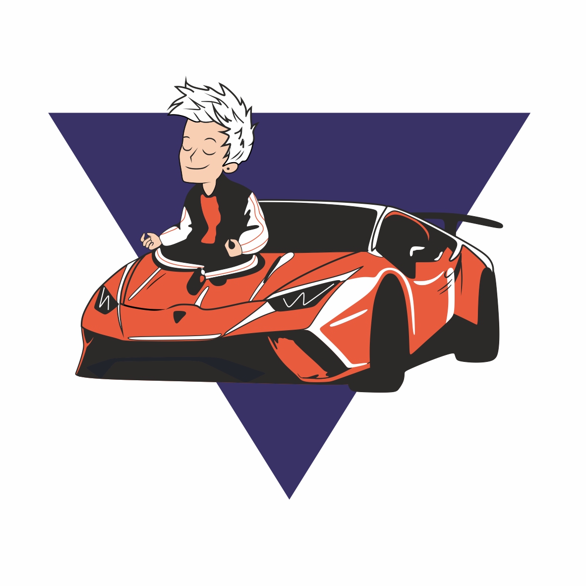 Термоаппликация А4 №21-7 (на ламборгини, фиолет. треугольник) большая 16,5*14,5см, шт. Термопереводки Детские