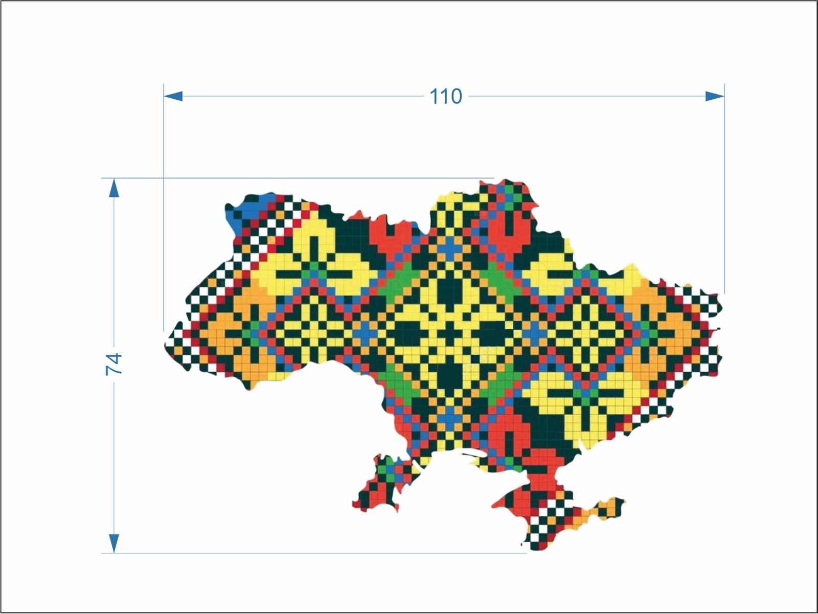 Термоаппликация Вышиванка Украина, 11*7,4см, полноцвет /термопринтер/, шт. Термоаппликация термопринтер