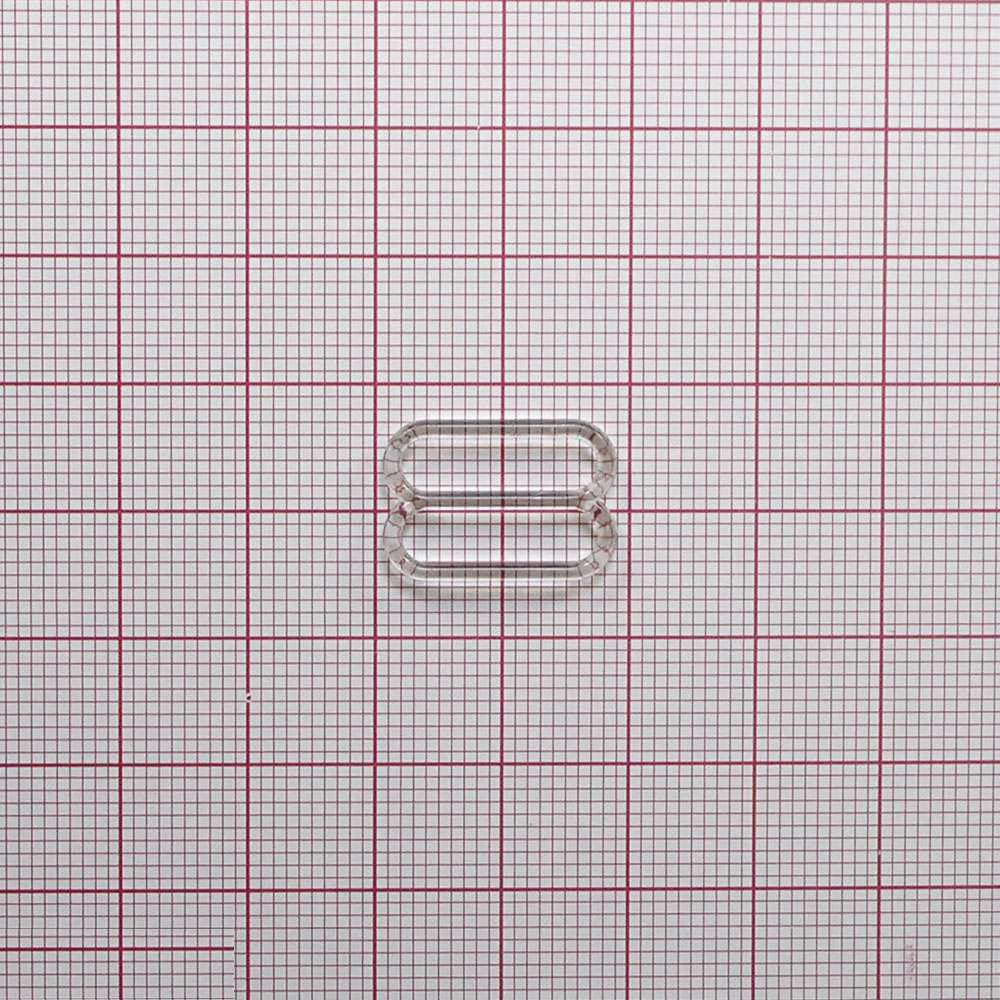 Перетяжка бельевая пластик 14,7*9,7мм (внутр.), 18,3*12,6мм (внешн.), прозрачная, 1т.шт, уп. Перетяжка бельевая