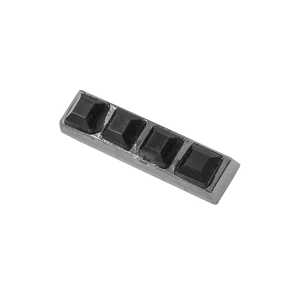 Краб металл Мостик 4 черн. камня BLACK NIKEL, шт . Крабы Металл Геометрия Декор