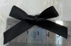 Аппликация тканевая пришивная Бант, 6*4см, черный, шт. Аппликации Пришивные Цветы Банты