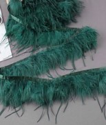 Перья в рулоне, зеленый, ярд. Перья