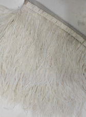 Перья в рулоне 10-14см, кремовый, ярд. Перья