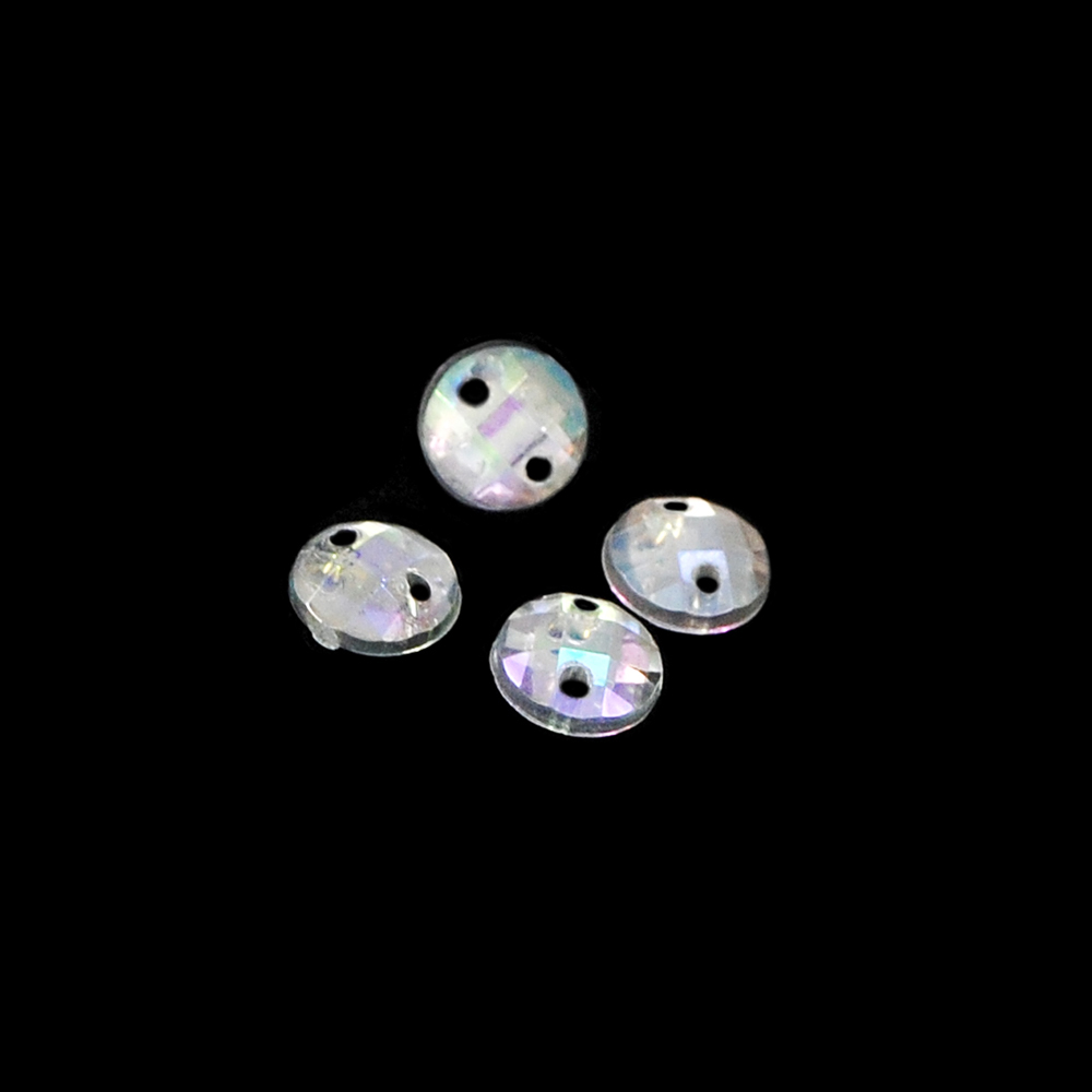 Стразы Д пришивн. круг 6мм бел.хамелеон 38AB, 1тыс.шт. Стразы пришивные