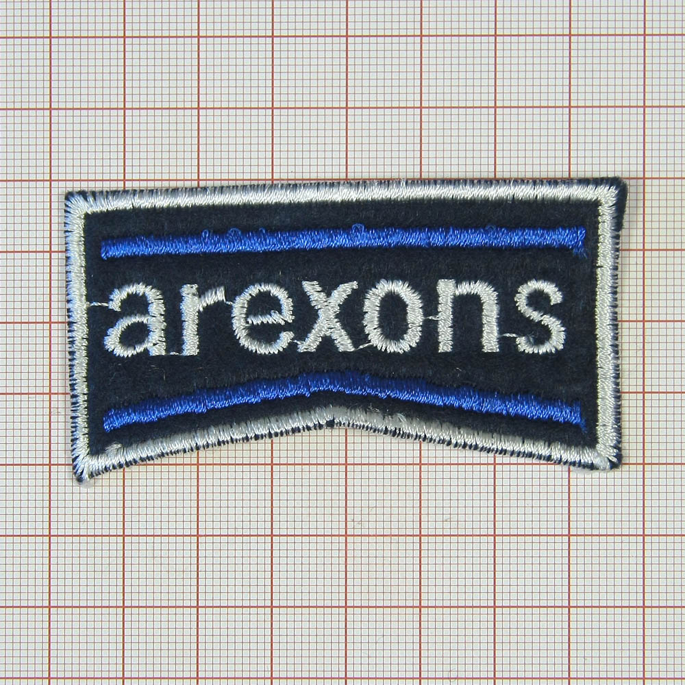 Нашивка Arexons, синяя на велюре. Шеврон Нашивка