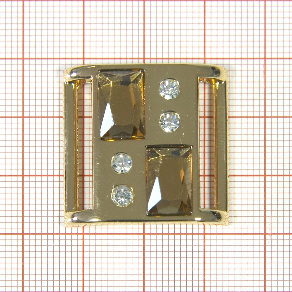 Перетяжка SF10311 GOLD, белые камни. Перетяжка металл