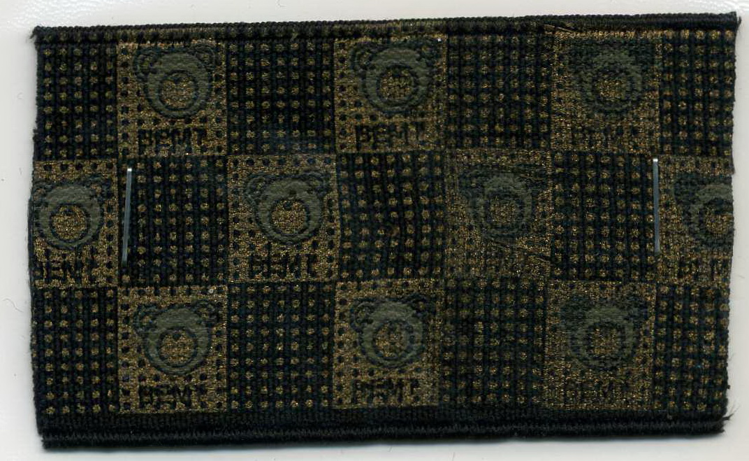 Резинка №24 5см шахматка-мишки, черно-горчичный, ярд. Резинка