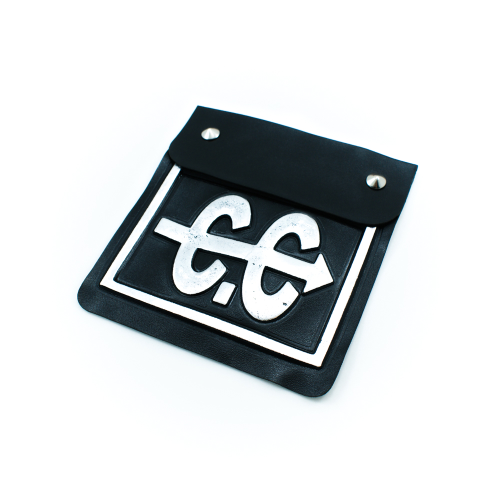 Аппликация пришивная кожзам С .С карман прямоугольный, змейка 12,3*13,3см черный, серебро, шт. Нашивка Кожзам