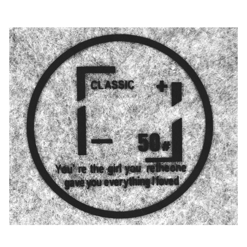 Термоаппликация резиновая CLASSIC 50 50мм круглая белая, черный рисунок, шт. Термоаппликации Резиновые Клеенка