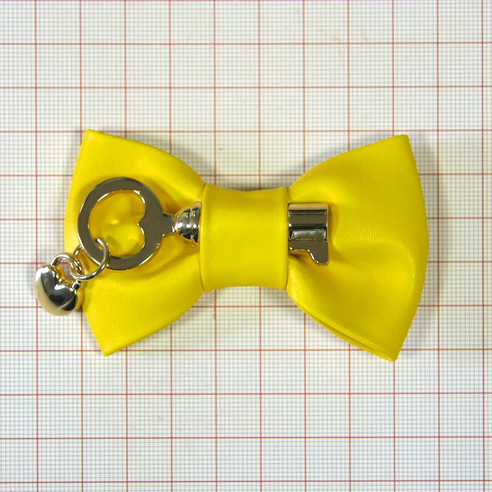 Аппликация декор обувная SF0229 лимонно-желтый бантик-ключ, шт. Аппликации Пришивные Цветы Банты