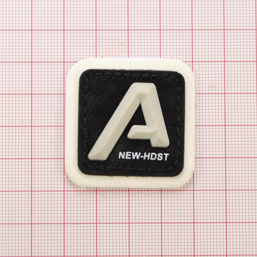 Лейба п/у и резина A new hdst, 4*4см, белый, черный, серый, шт. Лейба Кожзам
