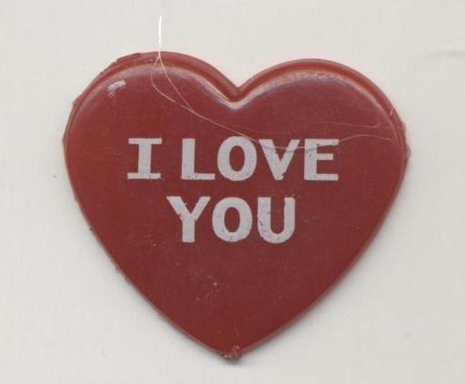 Сердце красное I LOVE YOU большое, 1тыс.шт. Декор пластиковый