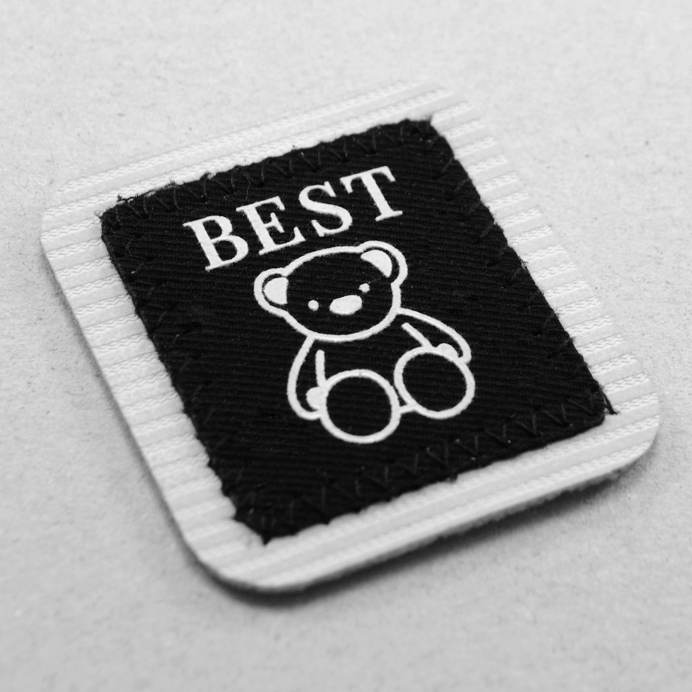 Лейба п/у BEST Мишка, 5*4,5см, белый, черный, шт. Лейба Кожзам